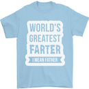 Fathers Day Farter Funny Flatulence Fart Mens T-Shirt Cotton Gildan Light Blue