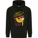 Fathers Day Funny Sloth Dad Daddy Papa Mens 80% Cotton Hoodie Black