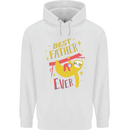 Fathers Day Funny Sloth Dad Daddy Papa Mens 80% Cotton Hoodie White