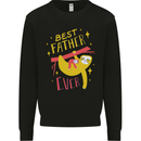 Fathers Day Funny Sloth Dad Daddy Papa Mens Sweatshirt Jumper Black