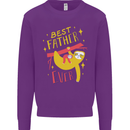 Fathers Day Funny Sloth Dad Daddy Papa Mens Sweatshirt Jumper Purple