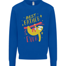Fathers Day Funny Sloth Dad Daddy Papa Mens Sweatshirt Jumper Royal Blue