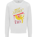 Fathers Day Funny Sloth Dad Daddy Papa Mens Sweatshirt Jumper White
