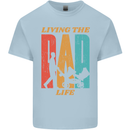 Fathers Day Living the Dad Life Twins Funny Mens Cotton T-Shirt Tee Top Light Blue