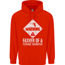 Fathers Day Teenage Daughter Funny Dad Mens 80% Cotton Hoodie Bright Red
