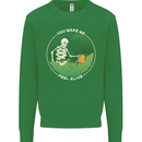 Feel Alive Gardening Gardener Plants Skull Mens Sweatshirt Jumper Irish Green