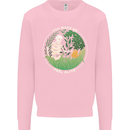 Feel Alive Gardening Gardener Plants Skull Mens Sweatshirt Jumper Light Pink