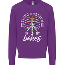 Feeling Christmas In My Bones Mens Sweatshirt Jumper Purple
