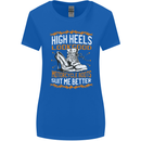 Female Biker Boots Funny Motorbike Womens Wider Cut T-Shirt Royal Blue