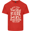 Fight Hard Boxing Boxer MMA Mens Cotton T-Shirt Tee Top Red