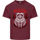 Fight Rage MMA Mixed Martial Arts Muay Thai Mens Cotton T-Shirt Tee Top Maroon