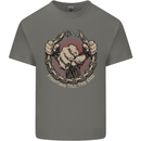 Fighting 'Till the End MMA Martial Arts Mens Cotton T-Shirt Tee Top Charcoal