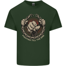 Fighting 'Till the End MMA Martial Arts Mens Cotton T-Shirt Tee Top Forest Green