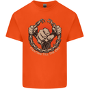 Fighting 'Till the End MMA Martial Arts Mens Cotton T-Shirt Tee Top Orange