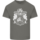 First Bike Funny Biker Motorbike Motorcyle Mens Cotton T-Shirt Tee Top Charcoal