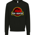 Fish Hunter Funny Fishing Fisherman Kids Sweatshirt Jumper Black
