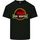 Fish Hunter Funny Fishing Fisherman Mens Cotton T-Shirt Tee Top Black