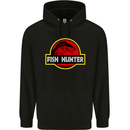 Fish Hunter Funny Fishing Fisherman Mens Hoodie Black