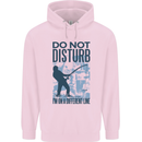 Fishing Do Not Disturb Funny Fisherman Mens 80% Cotton Hoodie Light Pink