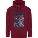 Fishing Do Not Disturb Funny Fisherman Mens 80% Cotton Hoodie Maroon