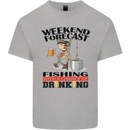 Fishing Fisherman Forecast Alcohol Beer Mens Cotton T-Shirt Tee Top Sports Grey