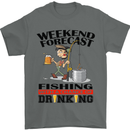 Fishing Fisherman Forecast Alcohol Beer Mens T-Shirt Cotton Gildan Charcoal