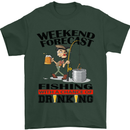 Fishing Fisherman Forecast Alcohol Beer Mens T-Shirt Cotton Gildan Forest Green