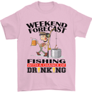Fishing Fisherman Forecast Alcohol Beer Mens T-Shirt Cotton Gildan Light Pink