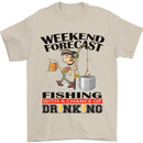 Fishing Fisherman Forecast Alcohol Beer Mens T-Shirt Cotton Gildan Sand