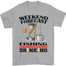 Fishing Fisherman Forecast Alcohol Beer Mens T-Shirt Cotton Gildan Sports Grey
