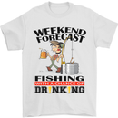 Fishing Fisherman Forecast Alcohol Beer Mens T-Shirt Cotton Gildan White