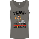 Fishing Fisherman Forecast Alcohol Beer Mens Vest Tank Top Charcoal