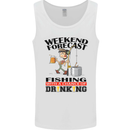 Fishing Fisherman Forecast Alcohol Beer Mens Vest Tank Top White