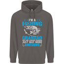 Fishing Grandad Funny Fathers Day Fisherman Mens 80% Cotton Hoodie Charcoal