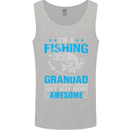 Fishing Grandad Funny Fathers Day Fisherman Mens Vest Tank Top Sports Grey