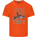 Fishing It's Cheaper Than Therapy Fisherman Mens Cotton T-Shirt Tee Top Orange