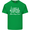Fishing Rod for My Wife Funny Fisherman Mens Cotton T-Shirt Tee Top Irish Green