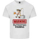 Fishing Warning May Start Talking Funny Kids T-Shirt Childrens White