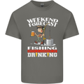 Fishing Weekend Forecast Funny Fisherman Mens Cotton T-Shirt Tee Top Charcoal