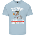 Fishing Weekend Forecast Funny Fisherman Mens Cotton T-Shirt Tee Top Light Blue