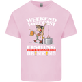 Fishing Weekend Forecast Funny Fisherman Mens Cotton T-Shirt Tee Top Light Pink