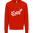 Fishing the Master Baiter Funny Fisherman Mens Sweatshirt Jumper Bright Red
