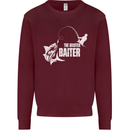 Fishing the Master Baiter Funny Fisherman Mens Sweatshirt Jumper Maroon