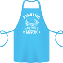 Fishing the Way to My Heart Funny Fisherman Cotton Apron 100% Organic Turquoise