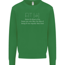 Fit ish Funny Gym Training Top Overweight Mens Sweatshirt Jumper Irish Green