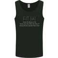 Fit ish Funny Gym Training Top Overweight Mens Vest Tank Top Black