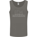 Fit ish Funny Gym Training Top Overweight Mens Vest Tank Top Charcoal