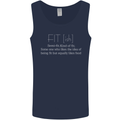 Fit ish Funny Gym Training Top Overweight Mens Vest Tank Top Navy Blue