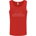 Fit ish Funny Gym Training Top Overweight Mens Vest Tank Top Red