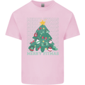 Fitness Merry Fitmas Christmas Tree Gym Mens Cotton T-Shirt Tee Top Light Pink